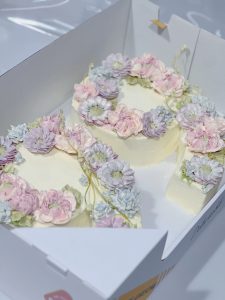 Vintage Buttercream Numeral Cake